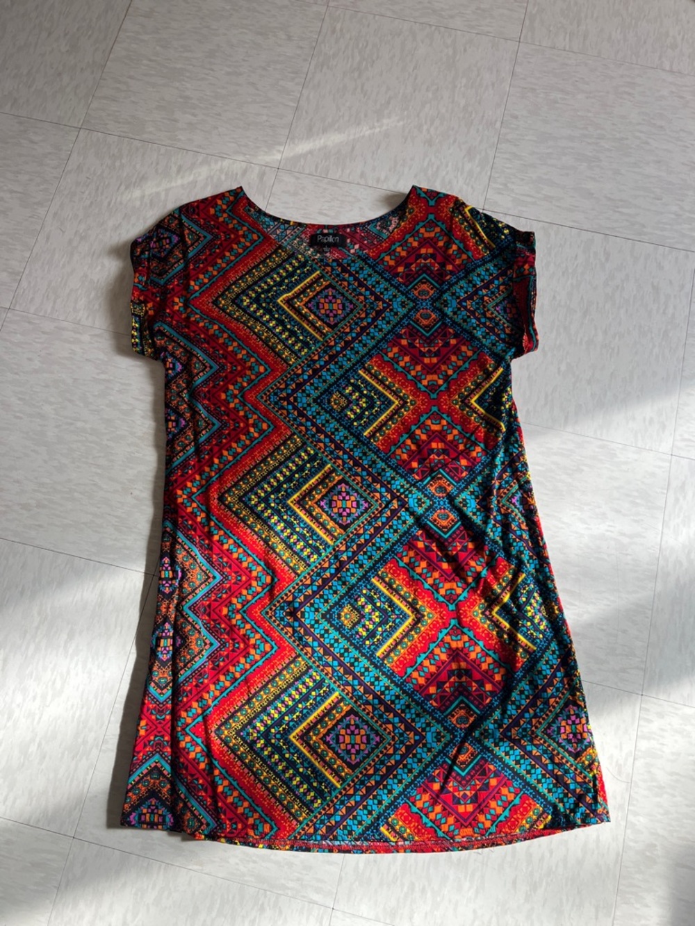 Papillon Aztec Print Lightweight T Shirt